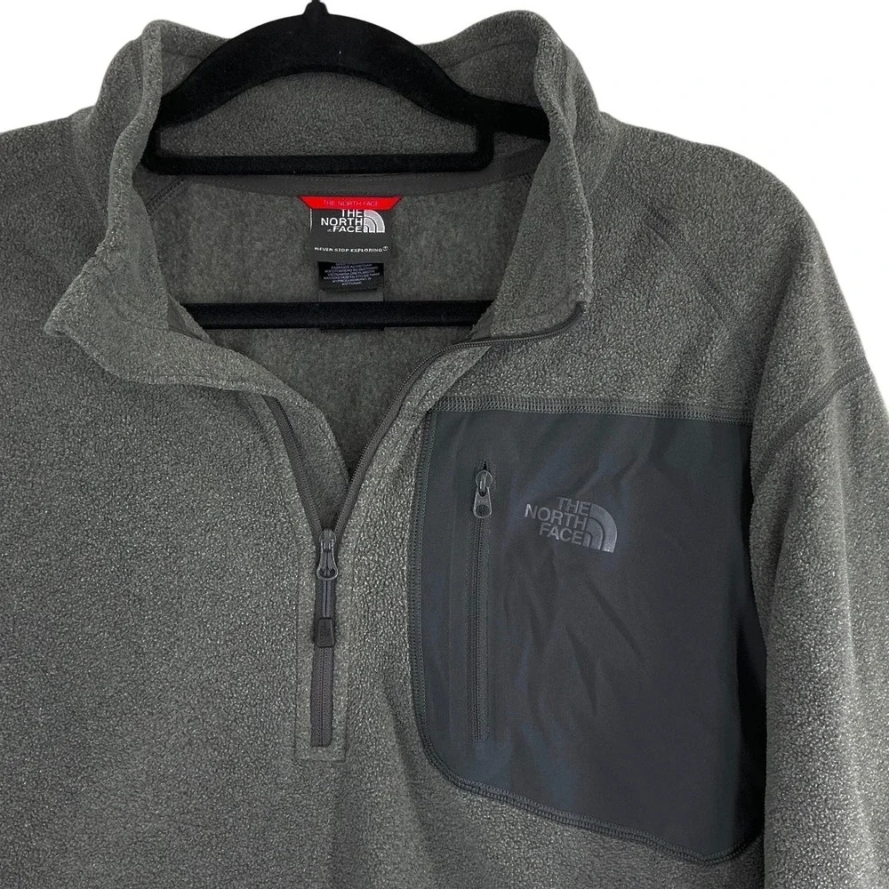 The North Face Men's XL‎ Polartec Classic Fleece Pullover Gray Quarter Zip
